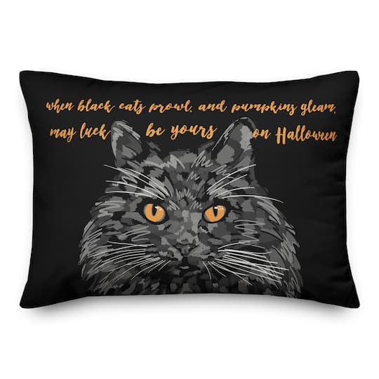 May Luck Be Yours Halloween Throw Pillow